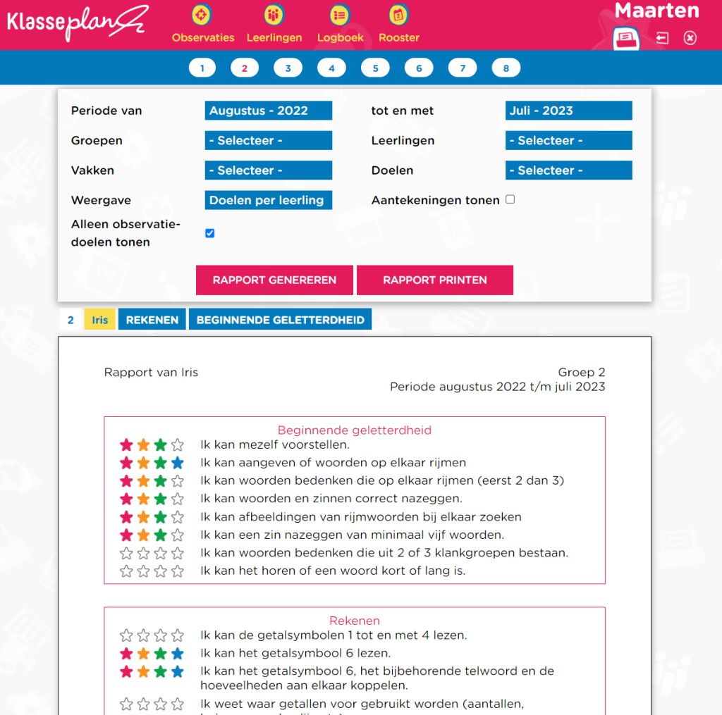 print rapport groep 2